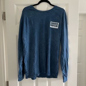 NWOT The Office Blue Tie Dye Long Sleeve Tee